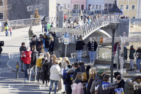 Menschenkette gegen Ukraine-Krieg in Görlitz