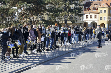 Menschenkette gegen Ukraine-Krieg in Görlitz
