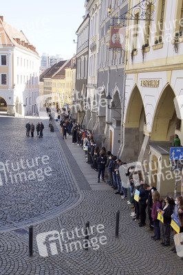 Menschenkette gegen Ukraine-Krieg in Görlitz