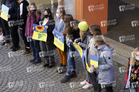 Menschenkette gegen Ukraine-Krieg in Görlitz