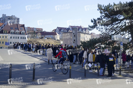 Menschenkette gegen Ukraine-Krieg in Görlitz