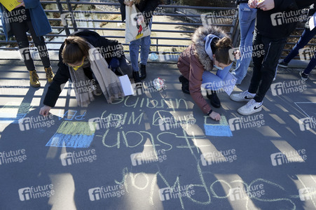 Menschenkette gegen Ukraine-Krieg in Görlitz