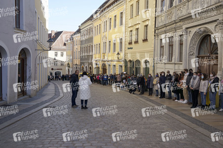Menschenkette gegen Ukraine-Krieg in Görlitz