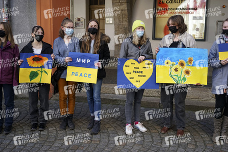 Menschenkette gegen Ukraine-Krieg in Görlitz