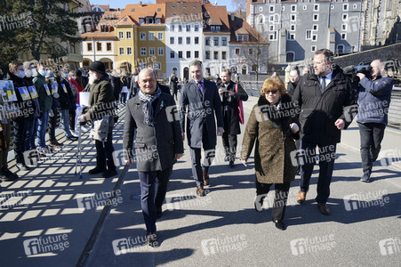 Menschenkette gegen Ukraine-Krieg in Görlitz
