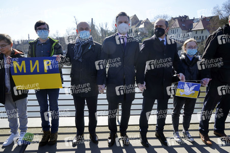 Menschenkette gegen Ukraine-Krieg in Görlitz