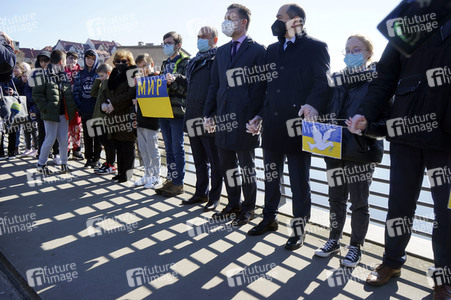 Menschenkette gegen Ukraine-Krieg in Görlitz