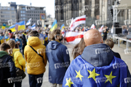 Demo gegen den Krieg in der Ukraine in Köln