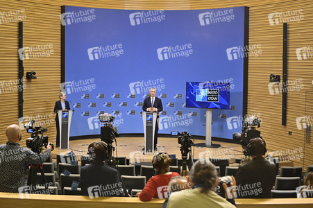 Pressekonferenz mit Jens Stoltenberg im NATO Hauptquartier in Brüssel