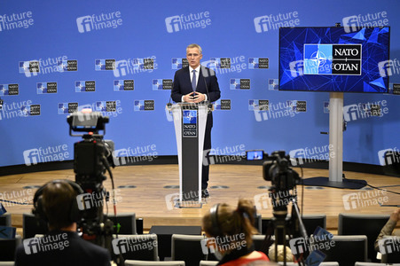 Pressekonferenz mit Jens Stoltenberg im NATO Hauptquartier in Brüssel