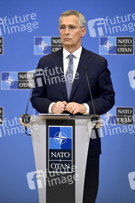 Pressekonferenz mit Jens Stoltenberg im NATO Hauptquartier in Brüssel