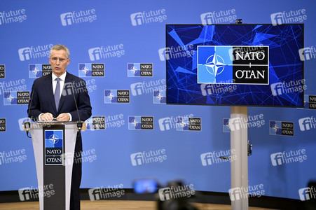 Pressekonferenz mit Jens Stoltenberg im NATO Hauptquartier in Brüssel
