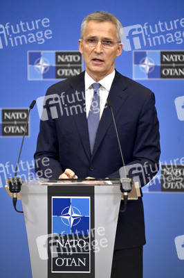 Pressekonferenz mit Jens Stoltenberg im NATO Hauptquartier in Brüssel