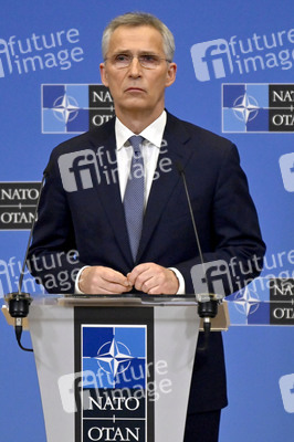 Pressekonferenz mit Jens Stoltenberg im NATO Hauptquartier in Brüssel