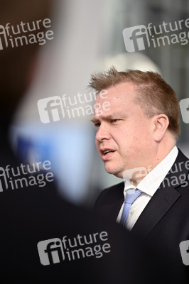 Pressestatement von Antti Kaikkonen im NATO Hauptquartier in Brüssel