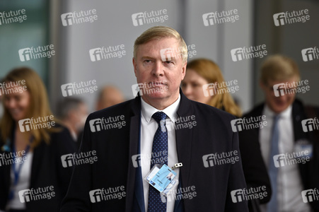 Pressestatement von Kalle Laanet im NATO Hauptquartier in Brüssel