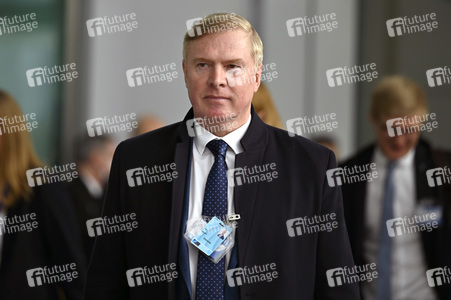 Pressestatement von Kalle Laanet im NATO Hauptquartier in Brüssel