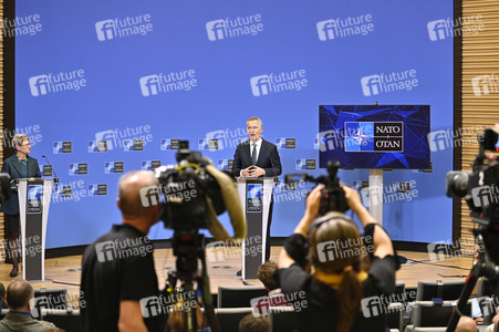 Pressekonferenz mit Jens Stoltenberg im NATO Hauptquartier in Brüssel