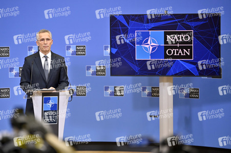 Pressekonferenz mit Jens Stoltenberg im NATO Hauptquartier in Brüssel
