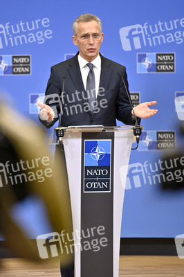 Pressekonferenz mit Jens Stoltenberg im NATO Hauptquartier in Brüssel