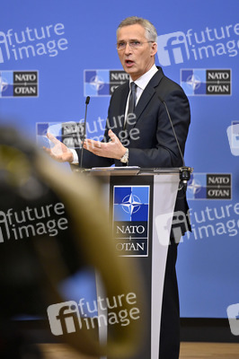 Pressekonferenz mit Jens Stoltenberg im NATO Hauptquartier in Brüssel