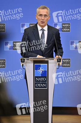 Pressekonferenz mit Jens Stoltenberg im NATO Hauptquartier in Brüssel
