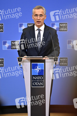 Pressekonferenz mit Jens Stoltenberg im NATO Hauptquartier in Brüssel