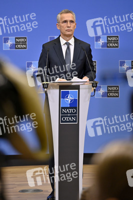 Pressekonferenz mit Jens Stoltenberg im NATO Hauptquartier in Brüssel
