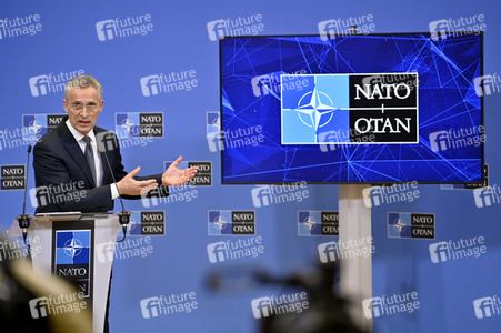 Pressekonferenz mit Jens Stoltenberg im NATO Hauptquartier in Brüssel