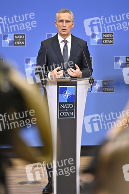 Pressekonferenz mit Jens Stoltenberg im NATO Hauptquartier in Brüssel
