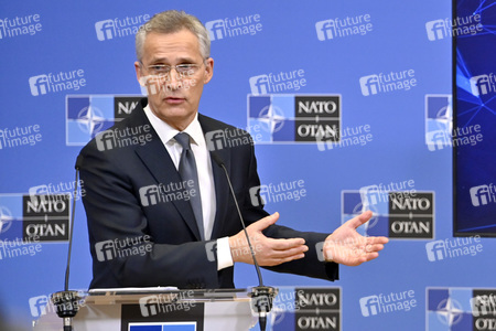 Pressekonferenz mit Jens Stoltenberg im NATO Hauptquartier in Brüssel