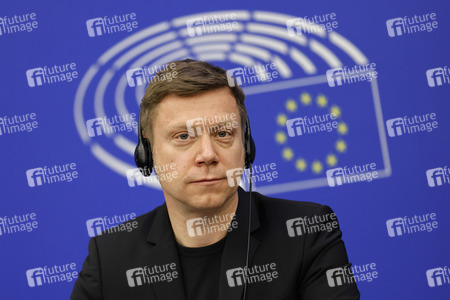 Pressekonferenz im EU-Parlament in Straßburg