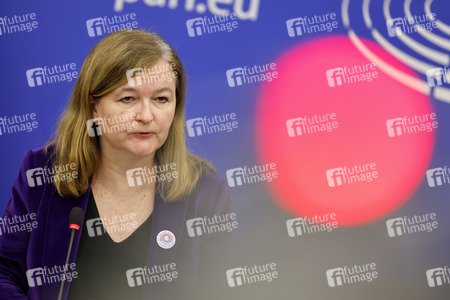 Pressekonferenz im EU-Parlament in Straßburg