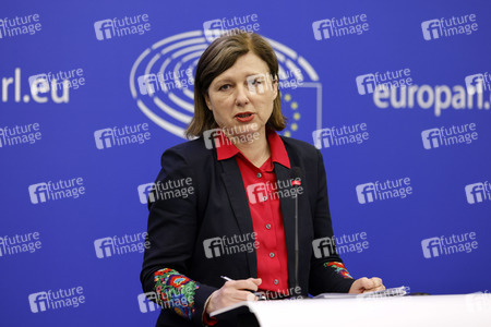 Pressekonferenz im EU-Parlament in Straßburg