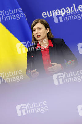 Pressekonferenz im EU-Parlament in Straßburg