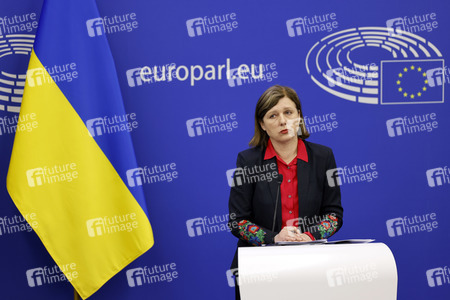 Pressekonferenz im EU-Parlament in Straßburg