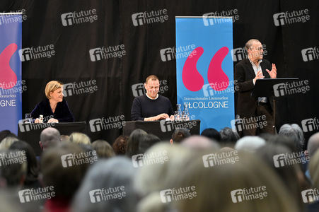 Mariele Millowitsch und Devid Striesow auf der lit.Cologne 2022 in Köln