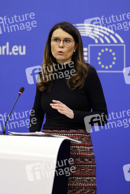 Pressekonferenz über den EU-weiten Umgang mit Batterien und Altbatterien im EU-Parlament in Straßburg