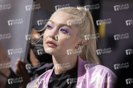 Dreharbeiten mit Gigi Hadid in New York
