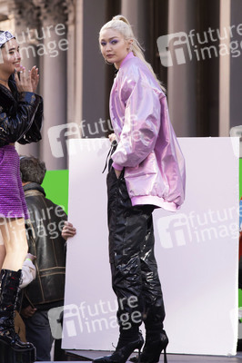 Dreharbeiten mit Gigi Hadid in New York
