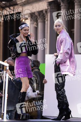 Dreharbeiten mit Gigi Hadid in New York