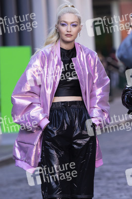 Dreharbeiten mit Gigi Hadid in New York