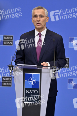 Pressekonferenz mit Jens Stoltenberg im NATO Hauptquartier in Brüssel