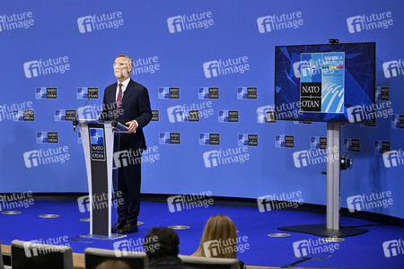 Pressekonferenz mit Jens Stoltenberg im NATO Hauptquartier in Brüssel