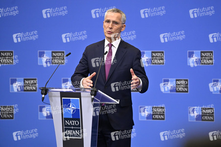 Pressekonferenz mit Jens Stoltenberg im NATO Hauptquartier in Brüssel