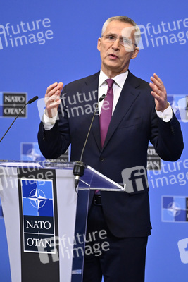 Pressekonferenz mit Jens Stoltenberg im NATO Hauptquartier in Brüssel