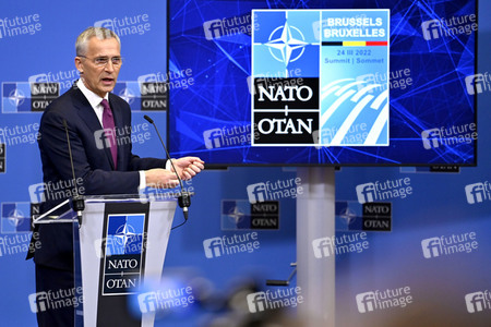 Pressekonferenz mit Jens Stoltenberg im NATO Hauptquartier in Brüssel