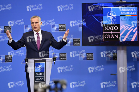 Pressekonferenz mit Jens Stoltenberg im NATO Hauptquartier in Brüssel
