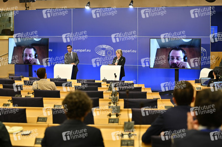 Pressekonferenz zur Kohäsionsaktion für Flüchtlinge in Europa im EU-Parlament in Brüssel