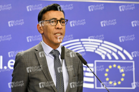 Pressekonferenz zur Kohäsionsaktion für Flüchtlinge in Europa im EU-Parlament in Brüssel